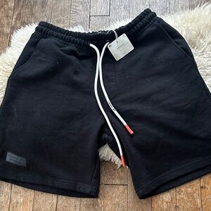Bershka Black Athletic Men's Shorts